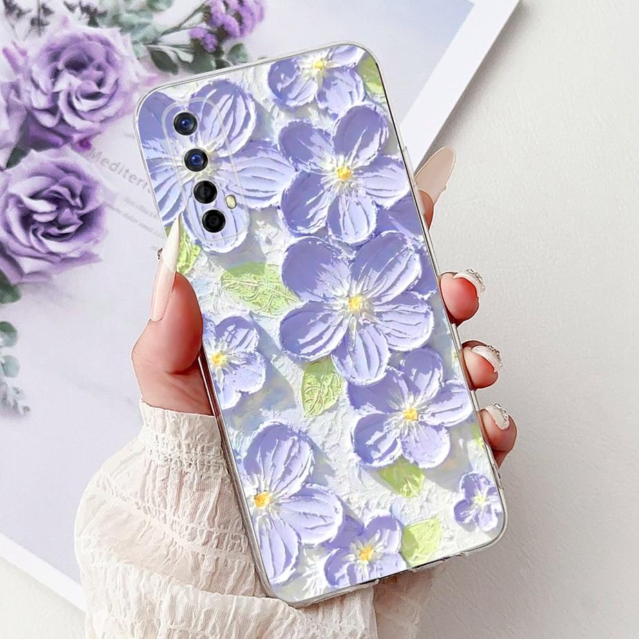 For Realme 7 5G Case RMX2111 Cute Cat Luxury Painted Cover Soft Silicone Phone Case For Realme 7 Pro Realme7 5G Back Cover Coque