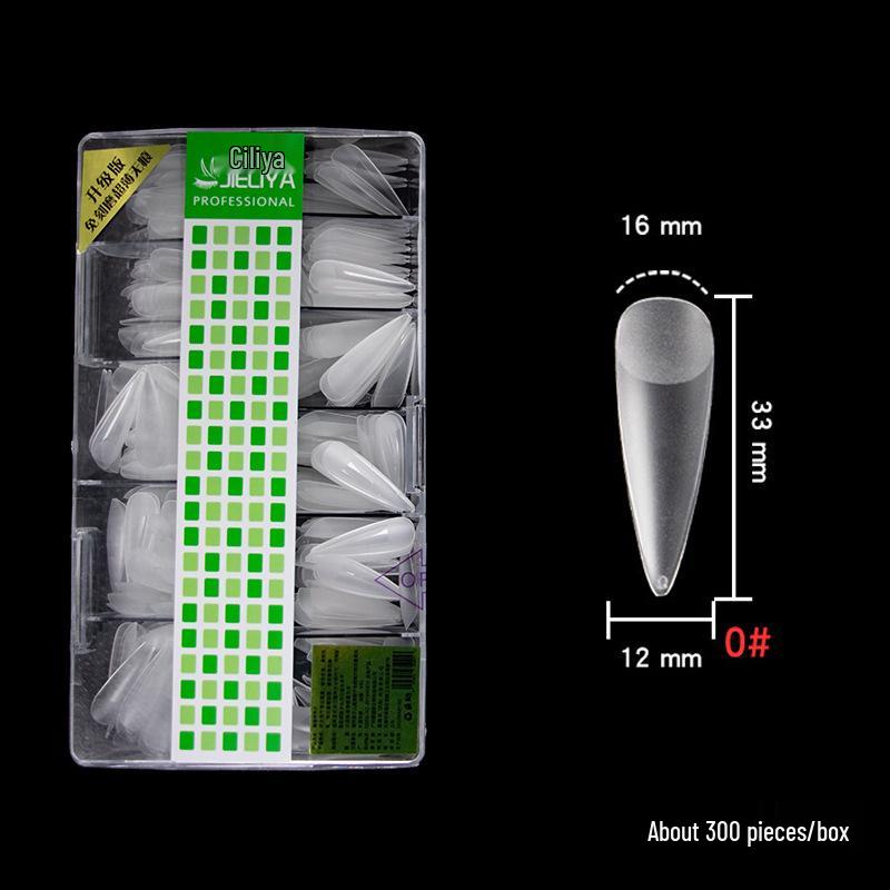 

European & American Frosted Nail Tips: Trapezoid, Pointed Ballet, Teardrop, No-Polish, Crease-Free Patches