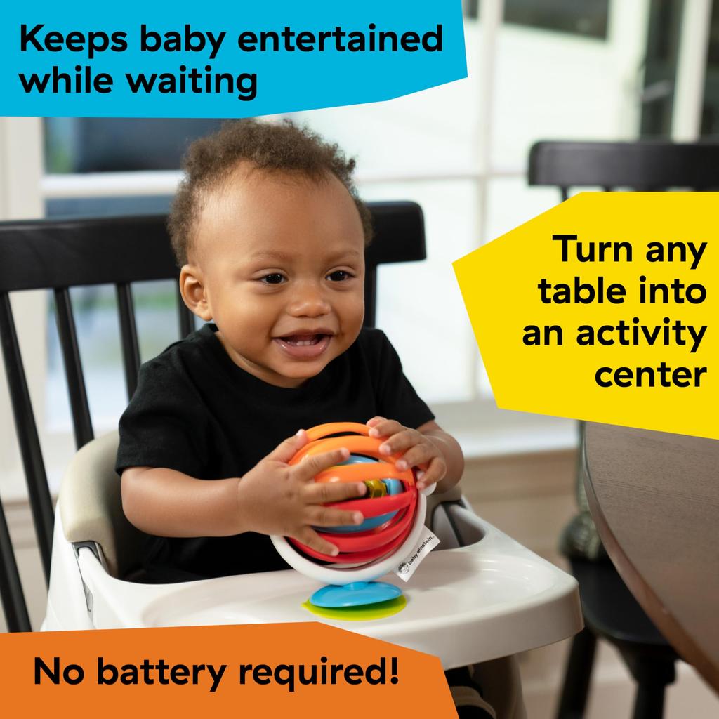 Baby Einstein Sticky Spinner [Ages 3+] Spinning Toy with Suction Cup, Fingertip Development, 11522