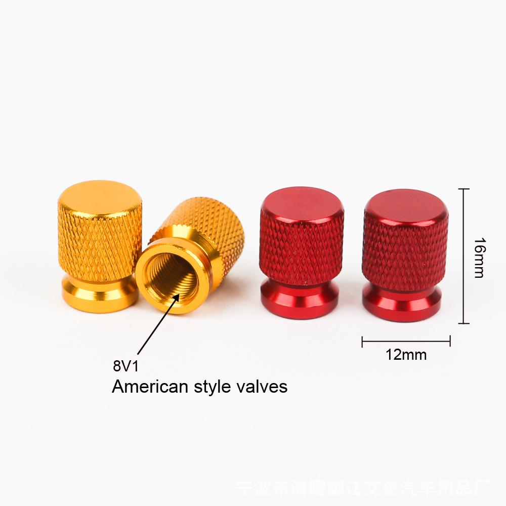 4Pcs Tire Valve Caps Aluminum Car Wheel Plugs Auto Tyre Stems Cap Tyre Rim Stem Covers Universal Car Exterior Accessories