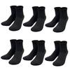 PUICK Thick Pile Sizes and White and Short for and Students 6-Pair Socks, 23-25cm, 25-27cm, 27-29cm, Mid-Length, Black, Length, School, Business,