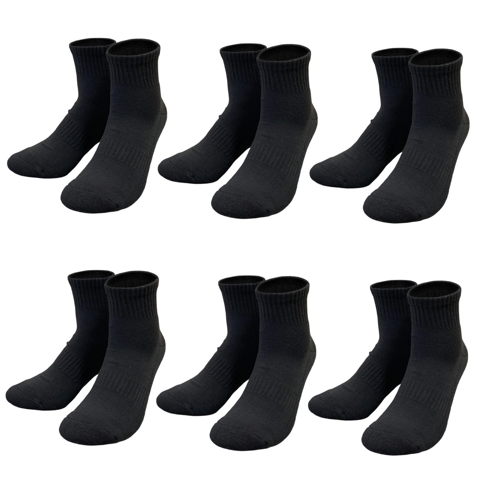 

PUICK Толстые махровые размеры и Белые и Короткие для и Студентов 6 пар носков, 23-25 см, 25-27 см, 27-29 см, Средней длины, Черный, Длина, Школа, Бизнес, чёрный