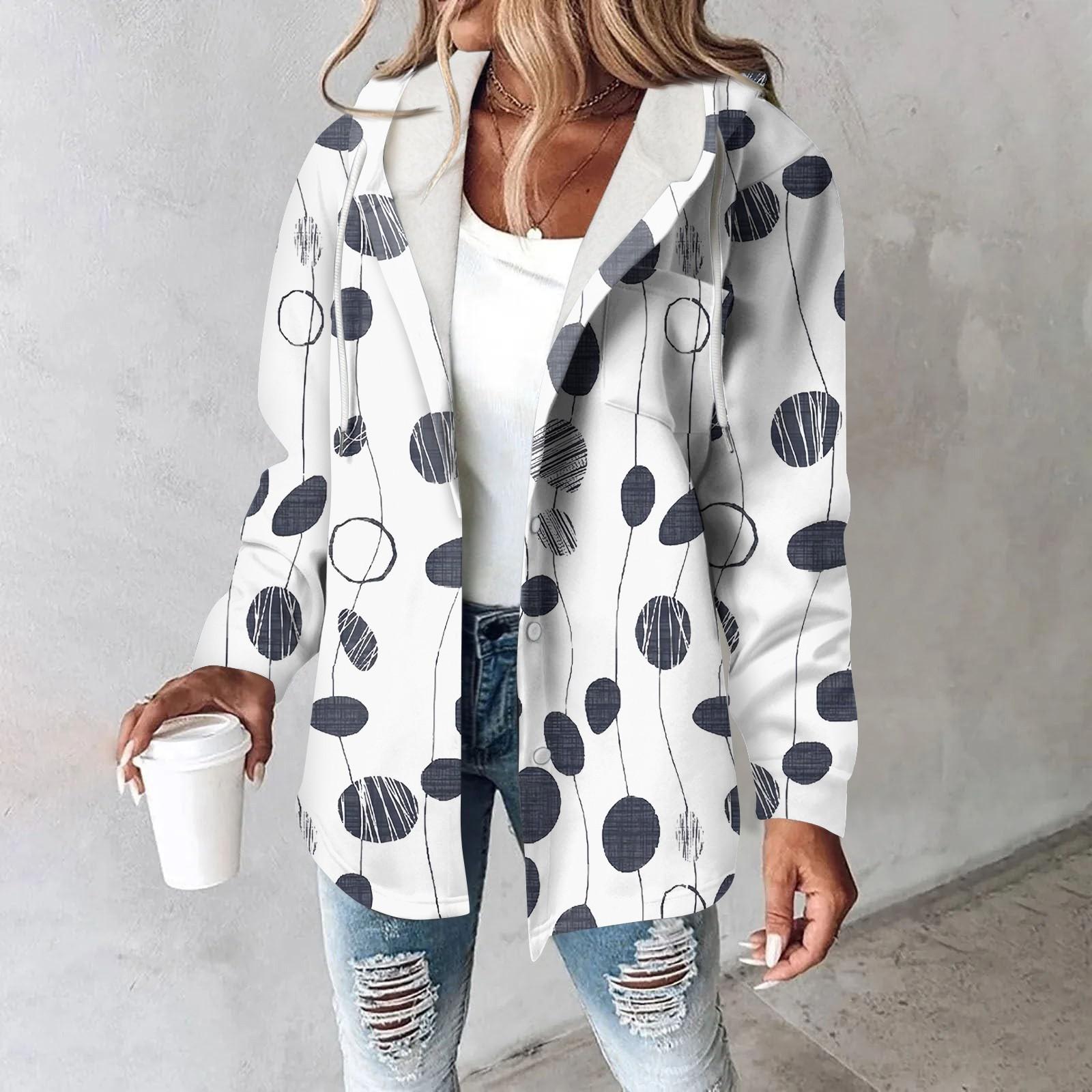 

Женское пальто, повседневная и модная композитная толстая и теплая куртка с капюшоном и принтом XXXL белый