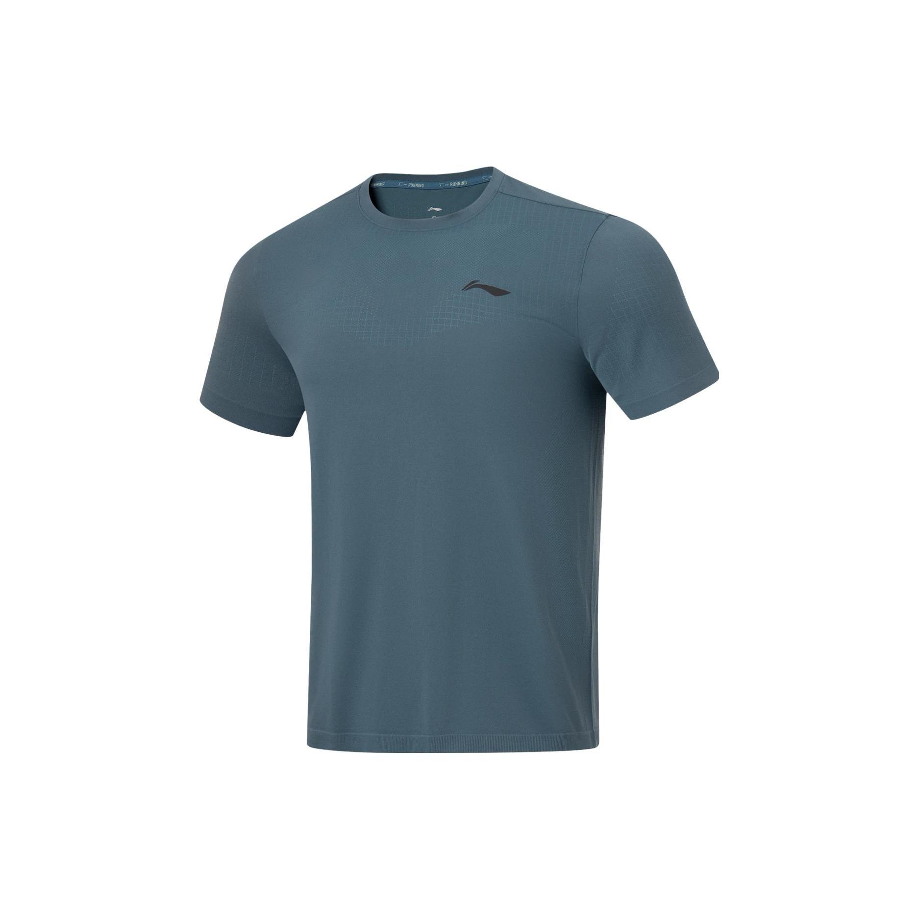 Li-Ning Logo Running T-shirt  Blue  Men s ATST077-6 M
