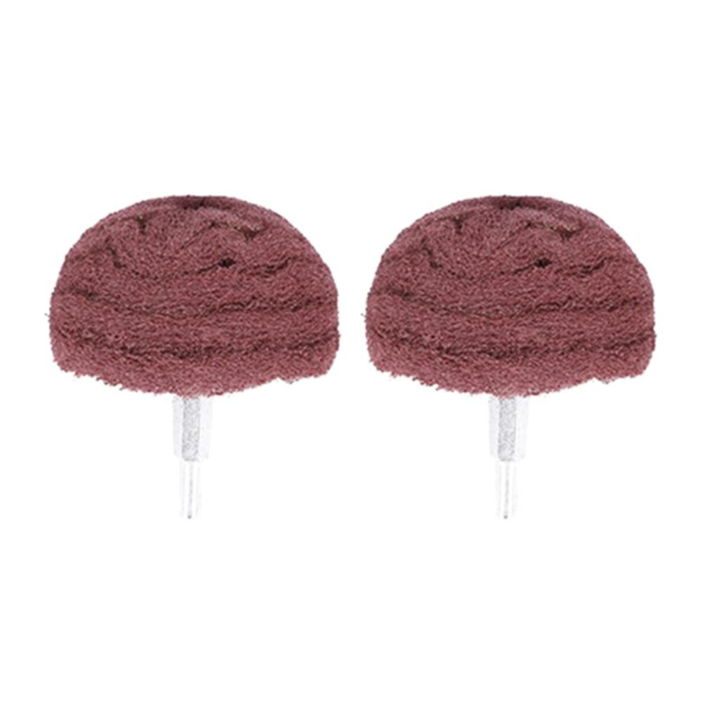 Pack of 2 Scouring Pad Heads Dual Grinding Abrasive Mushroom Ball Polishing Wheel for Metal Wood Plastic Polishing