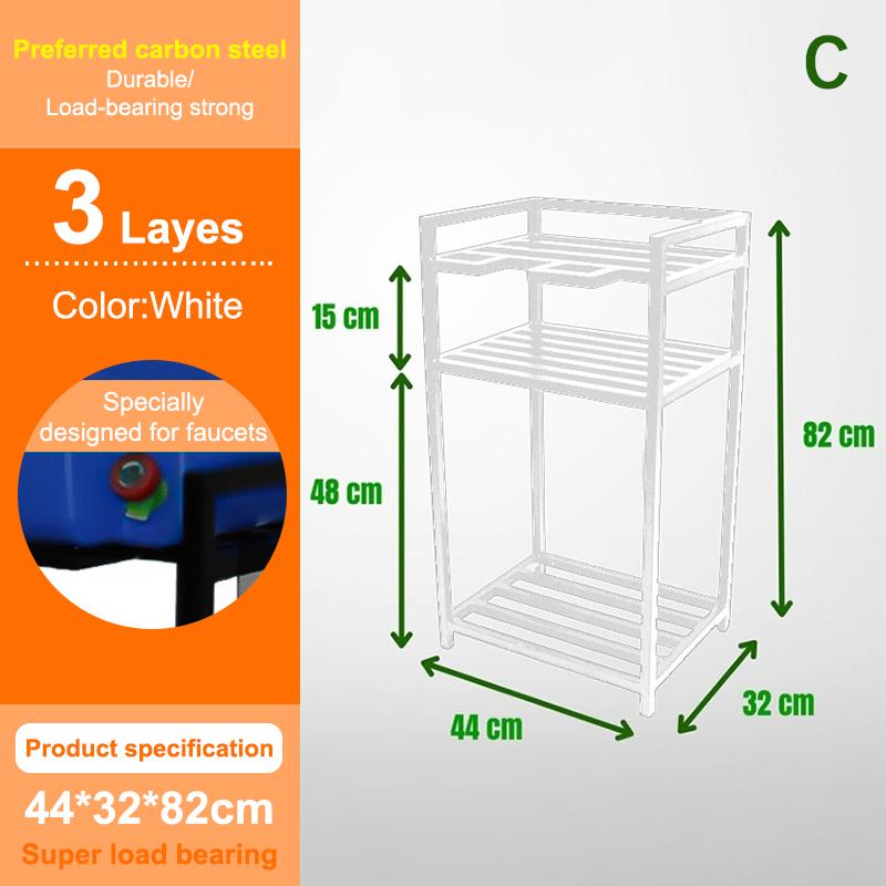 Floor Standing Water Dispenser Stand 2/3 Tier Water Bottle Jug Holder Heavy Duty Water Cooler Jug Storage Rack