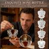 Whiskyflasche, 3D-Motorradmotor-Design-Karaffe, V-förmige -Zylinder-Whisky-Flasche, Motorrad-Glas-Karaffe