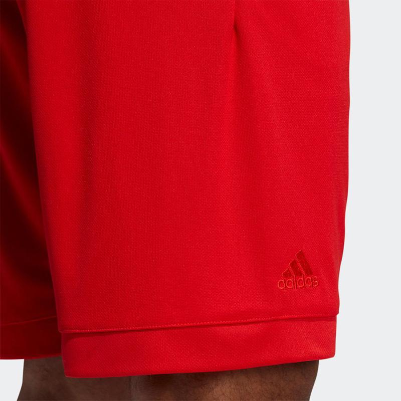 Adidas Big Logo Print Sports Shorts Men Bottoms Red GT3020