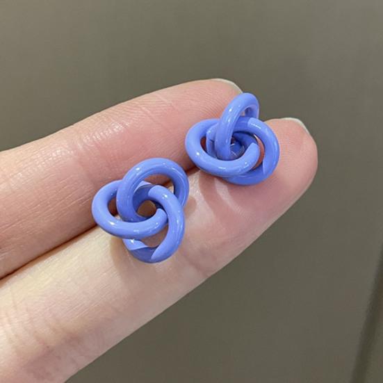 1 Paar baumelnde Ohrringe, einfache geometrische Ohrstecker mit lila Blumen und Herzen