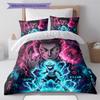 Hunter X Hunter Pattern Bedding Quilt Set Quilt Cover Pillowcase Home Birthday Gift(1 * Duvet Cover + 2 * Pillowcase, Without Core)