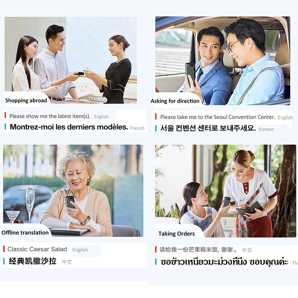 Portable Language Translator Device 138 Languages Online Translation 17 Languages Offline Translation Support Voice