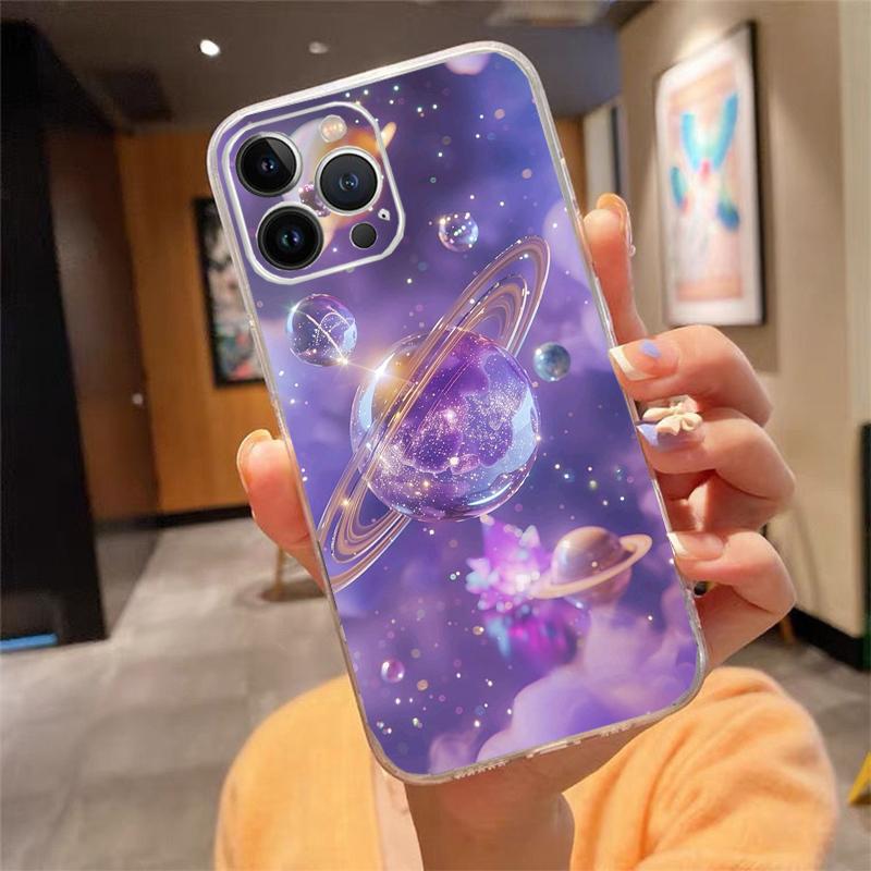 

Space Planet Phone Case Carcasa Funda For iPhone 17 Pro Max Air 16 15 14 13 Pro Max 15 16 Pro 15Plus Case iPhone 13ProMax