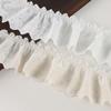 Clothing Accessories White Ruffle Lace Trim Ruffle Design Cotton Lace Fabric Width 7cm Clothes Trimming