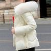 Fashion Winter Woman Parkas Hooded Faux Fur Collar Short Coats Thick Warm Women's Jackets