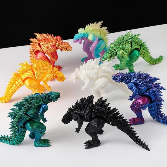 3D Tištěná Dinosaurí Ozdoba Artikulovaný Model Dinosaura Flexibilní Dinosaurí Fidget Hračka pro Úlevu od Stresu Dekorace na Stůl Domácí Kanceláře