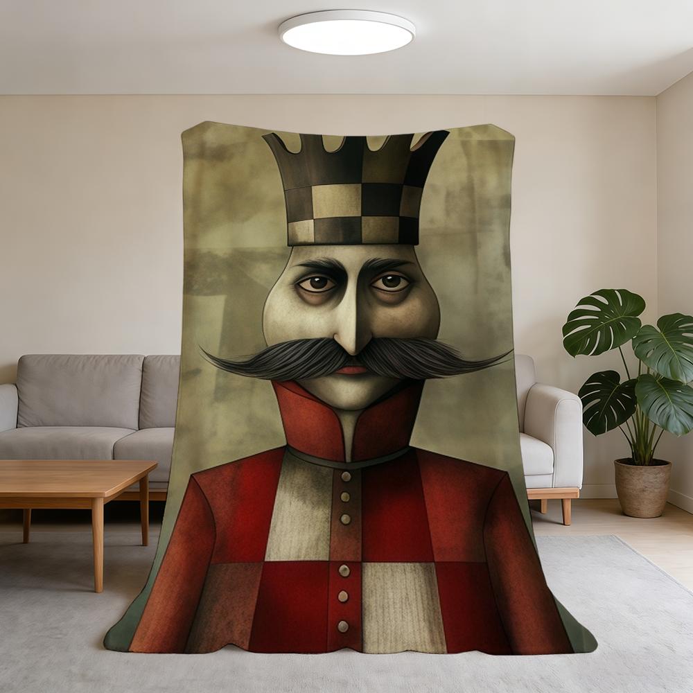 

Chess King and Queen Blanket Flannel Warm Soft Throw Blanket For Room Sofa Childish Birthday Gifts 75x90cm