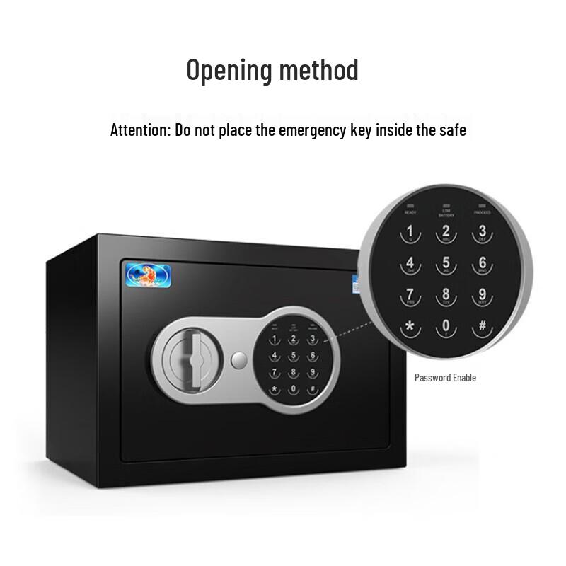 Tiger Brand Bo Rui J Series 20cm Electronic Safe - Piano Black