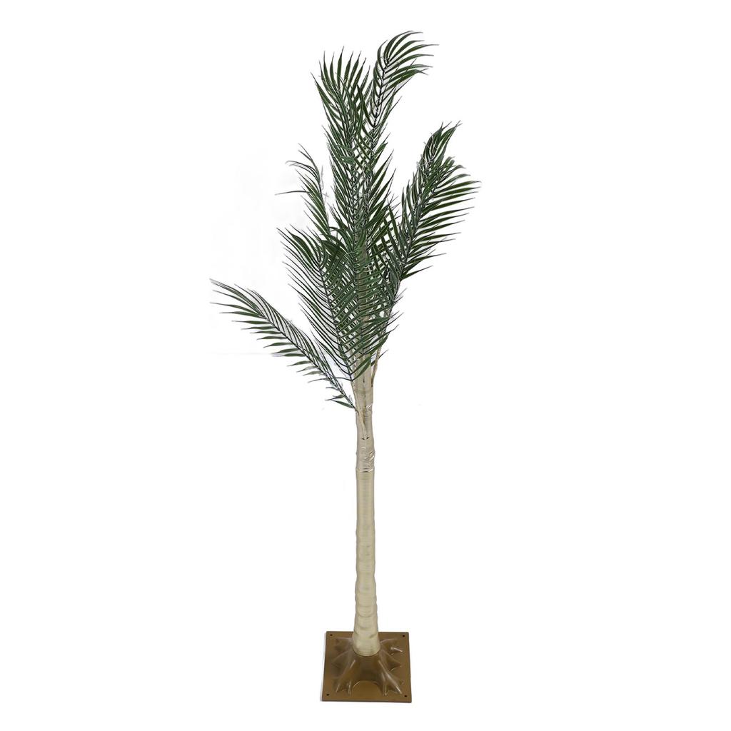 165 LED Işık Boncuğu ile Yapay Işıklı Palmiye Ağacı 5FT Parıldayan Sahte Palmiye Ağacı Veranda Tropikal için