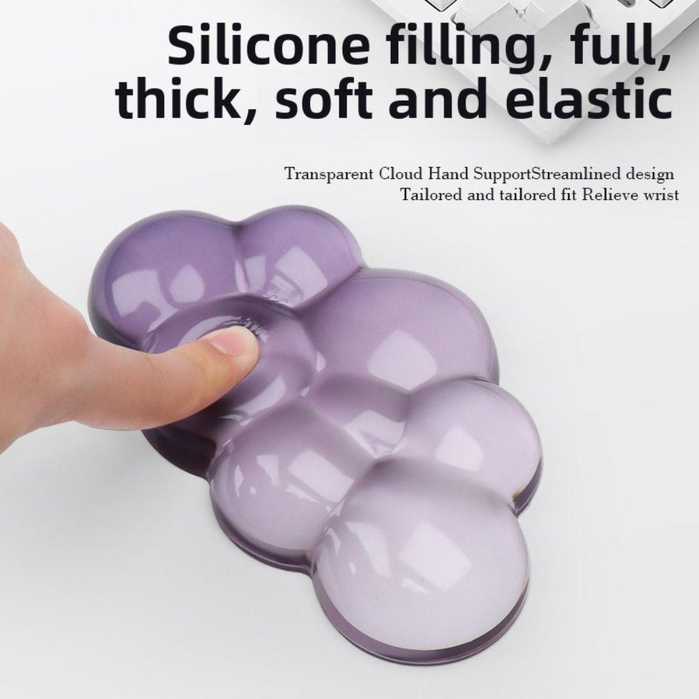 Transparent Keyboard Wrist Rest Cloud Shape Wrist Pad Portable Silicone Wrist Support Gamer