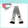 Palestine Flag Scarf Double-layered Polyester Fabric 14*130cm Multicolor
