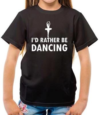 Ich würde lieber tanzen - Kinder T-Shirt - Tänzer - Tanz - Ballett - Stepptanz - Ballerina