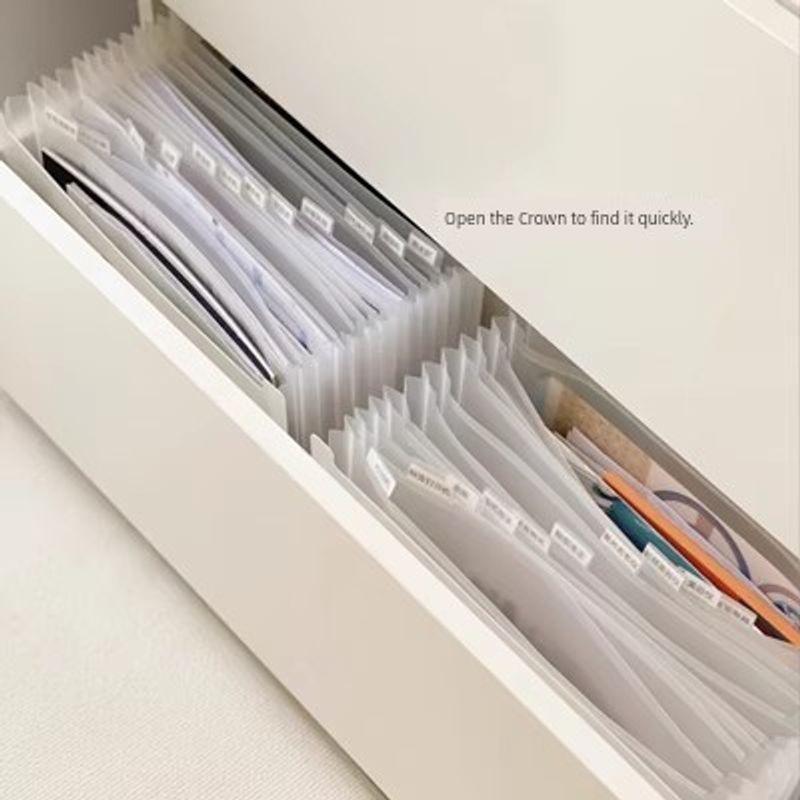

Multifunctional Student Plywood Writing Storage Box A4 Paper Accordion Bag One Pack