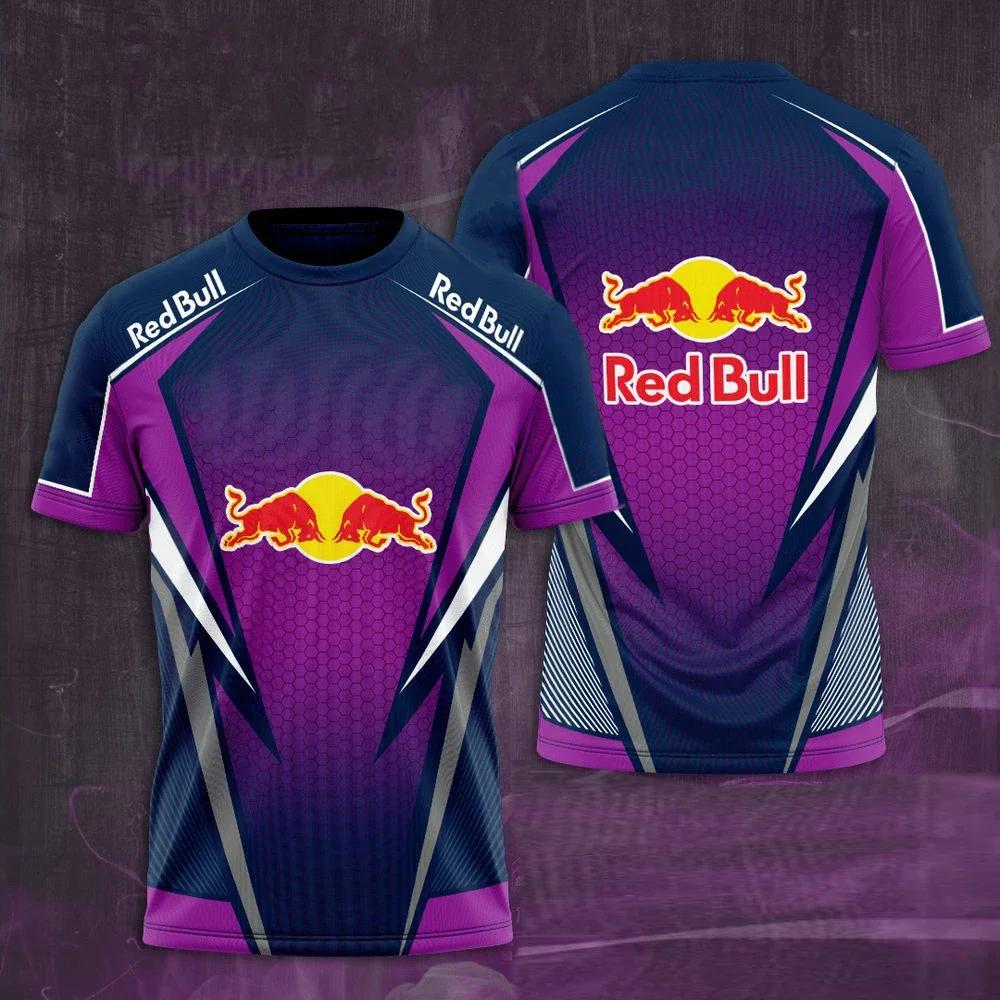 Red Bull T-Skjorter for menn, Luksusmerke, Sports-T-skjorter for menn, Trykte T-skjorter, Sykkel-T-skjorter, Red Bull Sportsklær T-skj