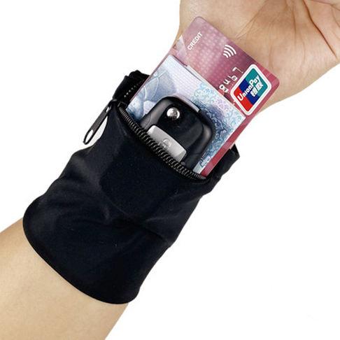 Outdoor Sports Wrist Bag Arm Cycling Mobile Phone Bag Fitness Arm Bag Wallet Running Storage Bag чёрный