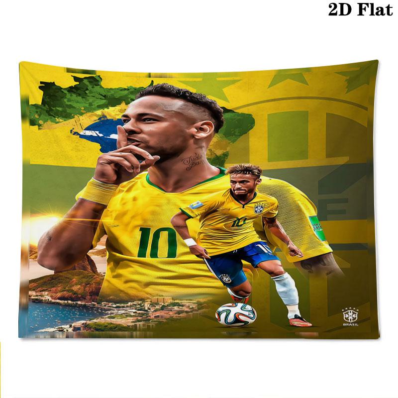 Neymar Wall Tapestry Aesthetic Wall Hanging Printed Fabric Blanket Decorative Tapestries for Bedroom Living Room Home Decor