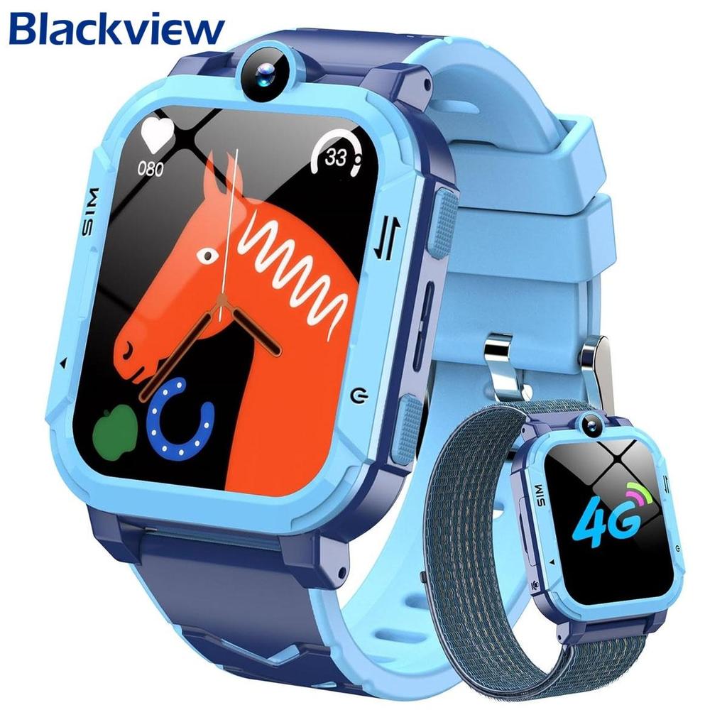 Blackview Smartwatch per bambini Z20, Videochiamata 4G, Localizzatore GPS, Batteria 800mAh, Impermeabile IP67, Chiamata SOS