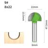 Precision Cutting Ball Nose End Mill Round Nose Cove Router Bit New Wood Carving Bit  Wood Working