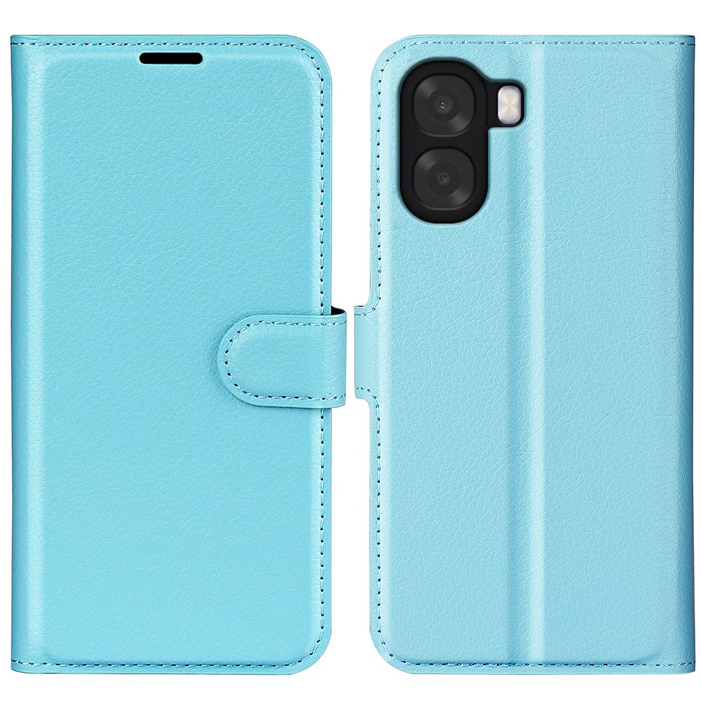 Phone Case For Oppo A6x 5G / A6x 4G Wallet Stand Litchi Texture Shockproof Leather Phone Cover