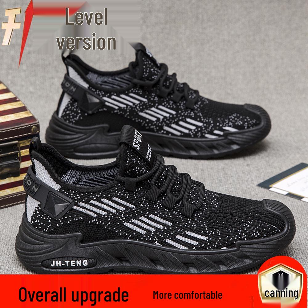 Plus Size Men's Breathable Mesh Sneakers, Spring 2025 - Fashionable, Versatile, and Comfy for Casual or Running Activities.