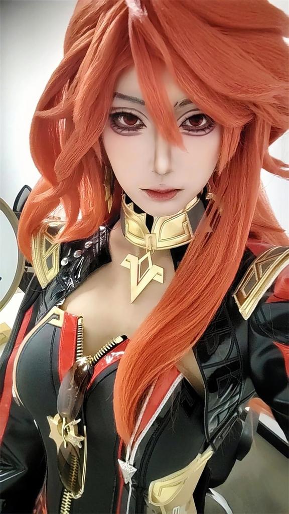 [NOKIJP] Genshin Impact Cosplay Marvica Cosplay Costume, Genshin Impact Flame God Hatchet (Marvica, XS)