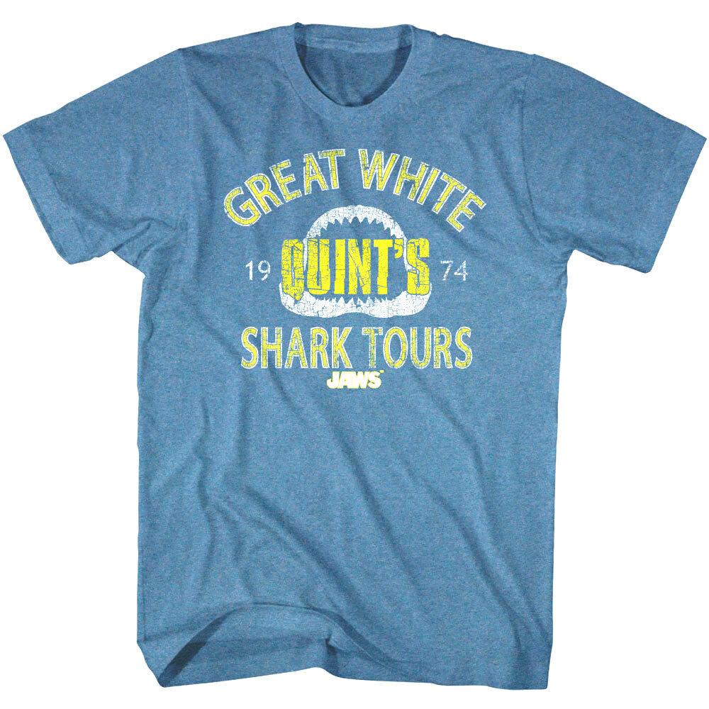 Jaws Quint Great White Shark Tours 1974 Men T Shirt XL