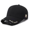 Baseball Hat Men'S Wide Brim Face Small Women'S Hard Top Embroidered Alphabet Cap Outdoor Sun Hat