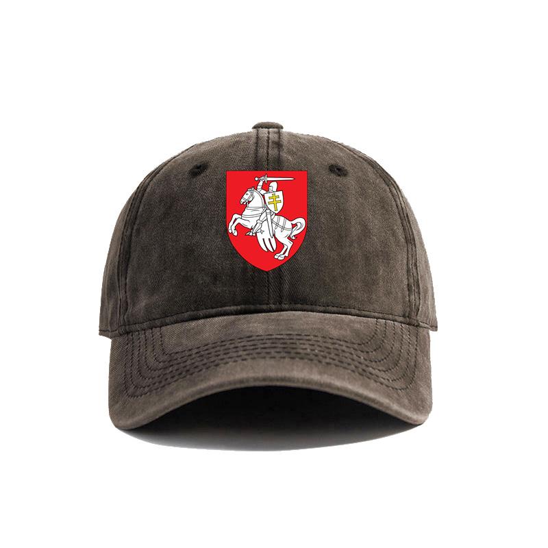 Belarus Coat of Arms Baseball Cap Distressed Hats Cap Washed Men Retro Outdoor Summer Adjustable Belarus Hat