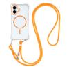 For iPhone 16 Magnetic Case with Lanyard Drop-Proof TPU+PC Phone Back Cover