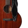 Genuine Leather Padded Black Guitar Strap for Electric Acoustic Guitar Bass Adjustable Belt Widen and Soft