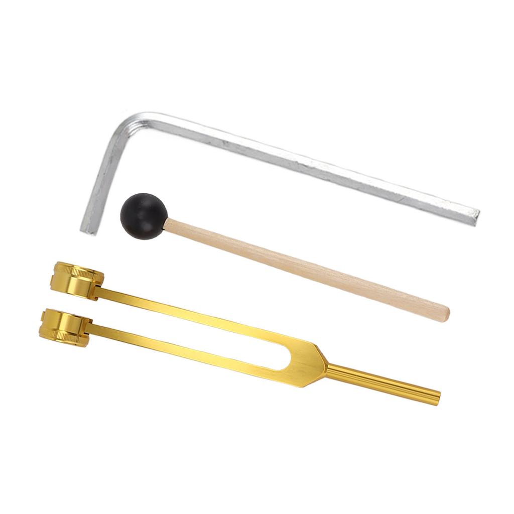 Healing Tuning Fork 128Hz Relieving Aluminum Alloy Tuning Fork with Hammer for Family Friends