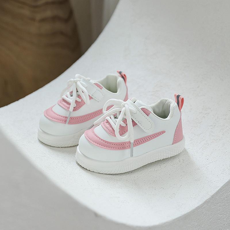 

Girls leather panel shoes, new spring and autumn children s shoes, boys fashionable casual lightweight breathable sports shoes 21-25Code【One Hand5Doub