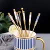 Luxurious Stainless Steel Stir Bar Drink Stirrers With Ceramic Handle Mixing Drink Swizzle Stick Spoon Bartender Tools Ba