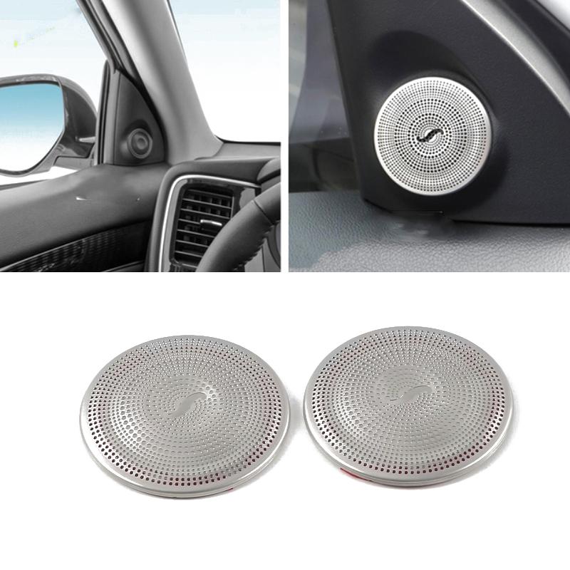 For Mitsubishi Outlander 2013 -  Door Audio Speaker Loudspeaker Frame A  Pillar Horn Decoration Cover Interior Accessories