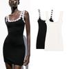 Summer Women's Flower Accessories Shoulder Strap Round Neck Lightly Mature Short Sleeveless Dress 5584209 5584137