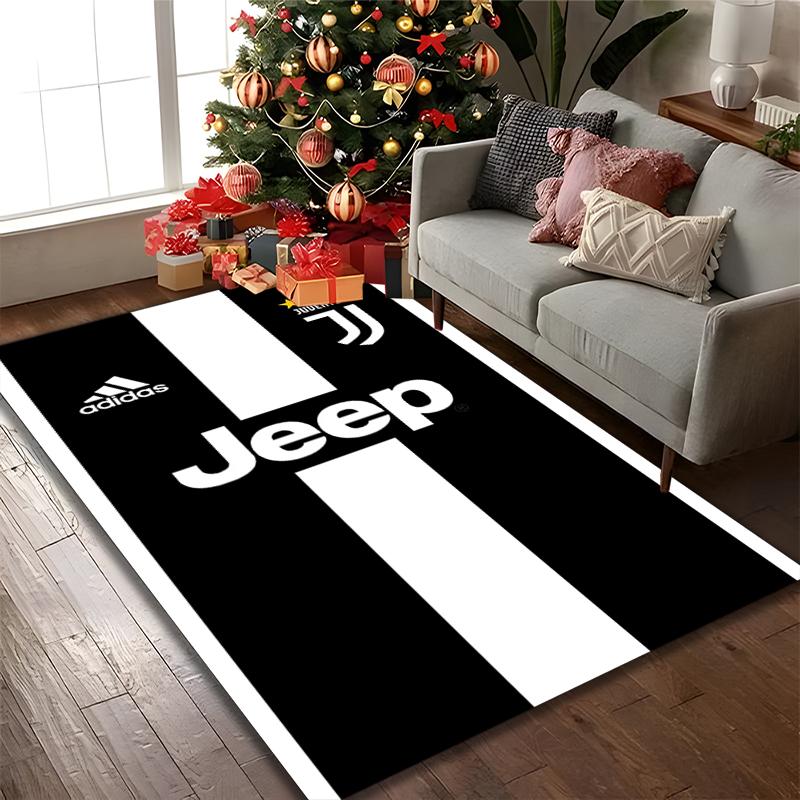 1pc Juventus Football Club Rug, Comfortable Printed Home Area Carpet, Cozy Office Chair Rug