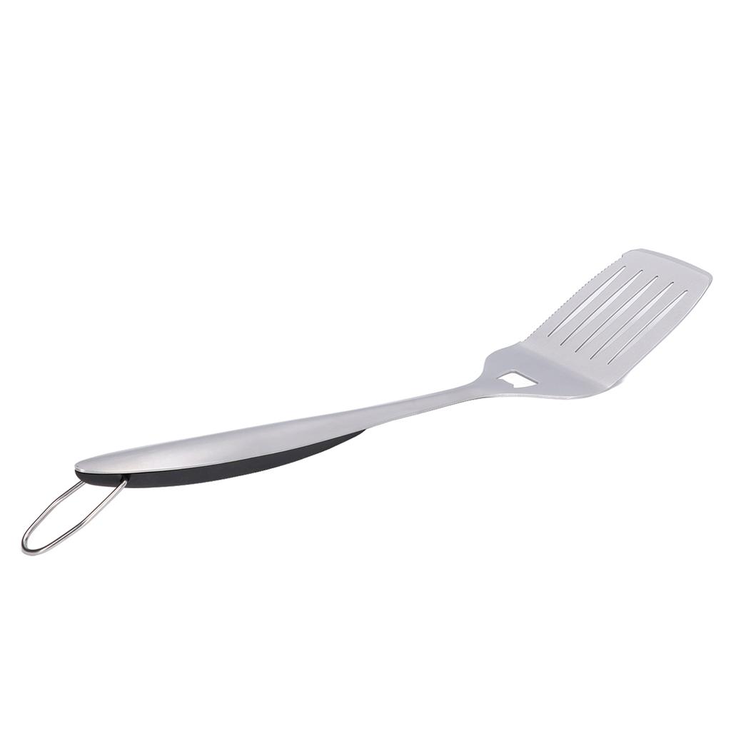 Edelstahl Bratwender Silber Geschlitzter Wender Tragbares Kochutensil mit Langen Griffen für die Küche