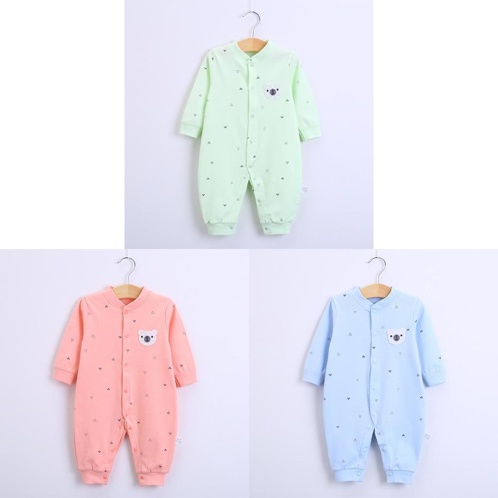 Baby Cotton Romper With Snap Closure For Newborns And Infants