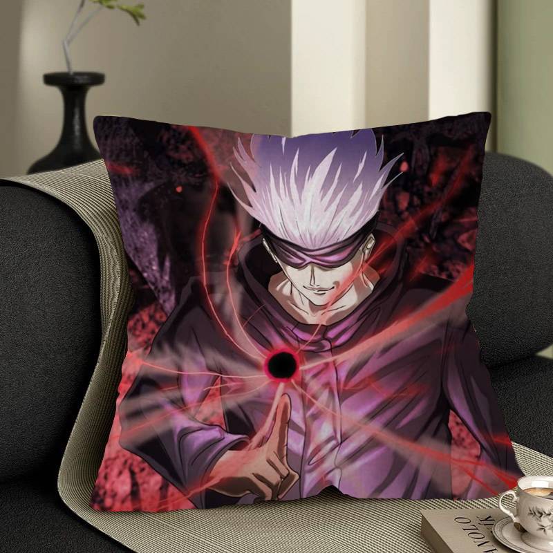 Jujutsu Kaisen Satoru Gojo Cushion Cover Polyester Sofa Cushions Decorative Throw Pillows Home Decoration Pillowcover