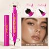 Double Headed Freckle Stamp Eyeliner Pen, Long Lasting, Waterproof and Sweat Resistant. Can Create Cute and Playful Summer Makeup Look.