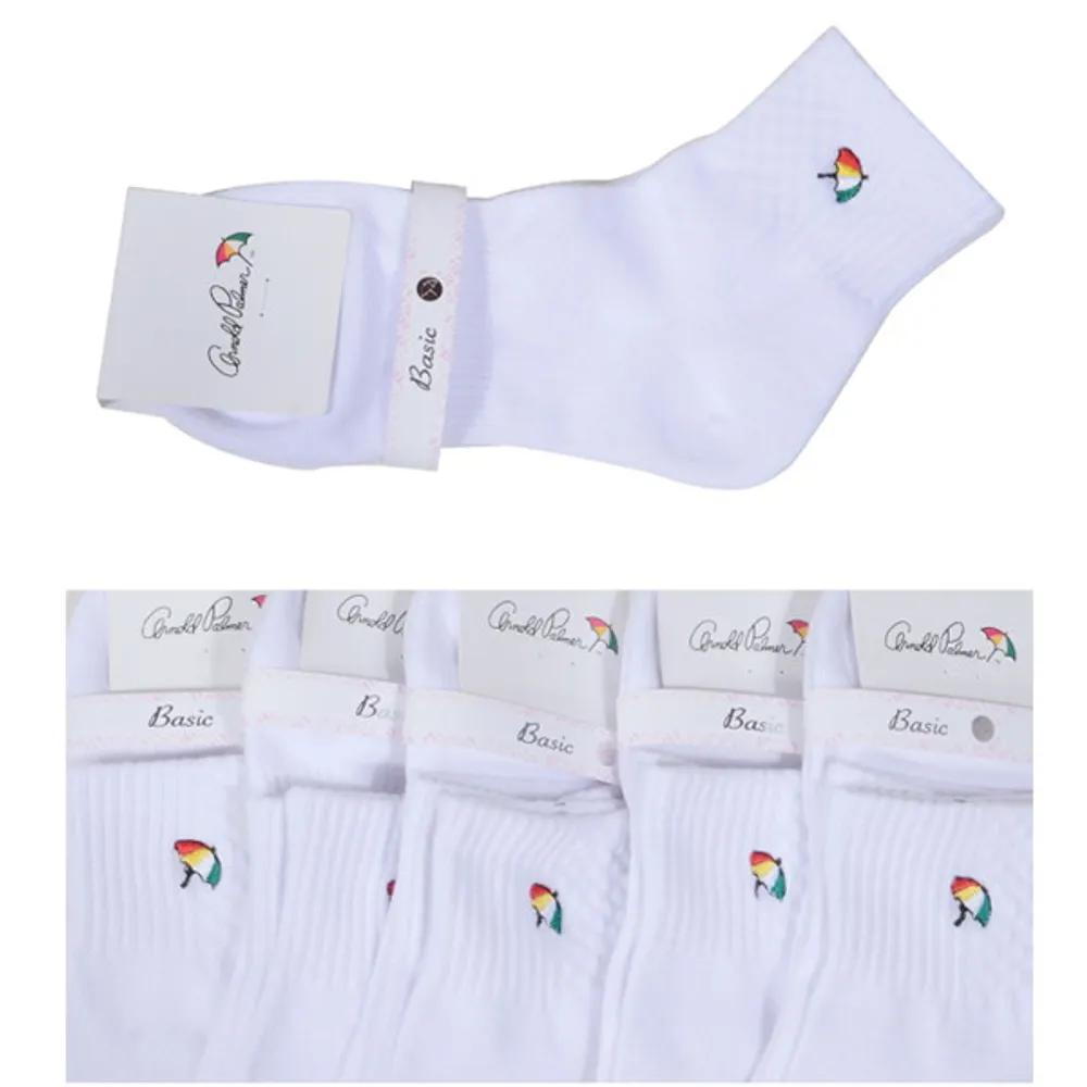 Arnold Palmer Ladies Logo Embroidered Casual White Short Socks 24cm